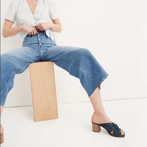 Made well wide leg crop jeans/light denim